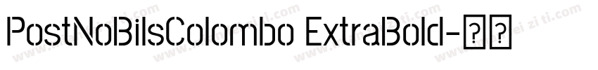 PostNoBilsColombo ExtraBold字体转换